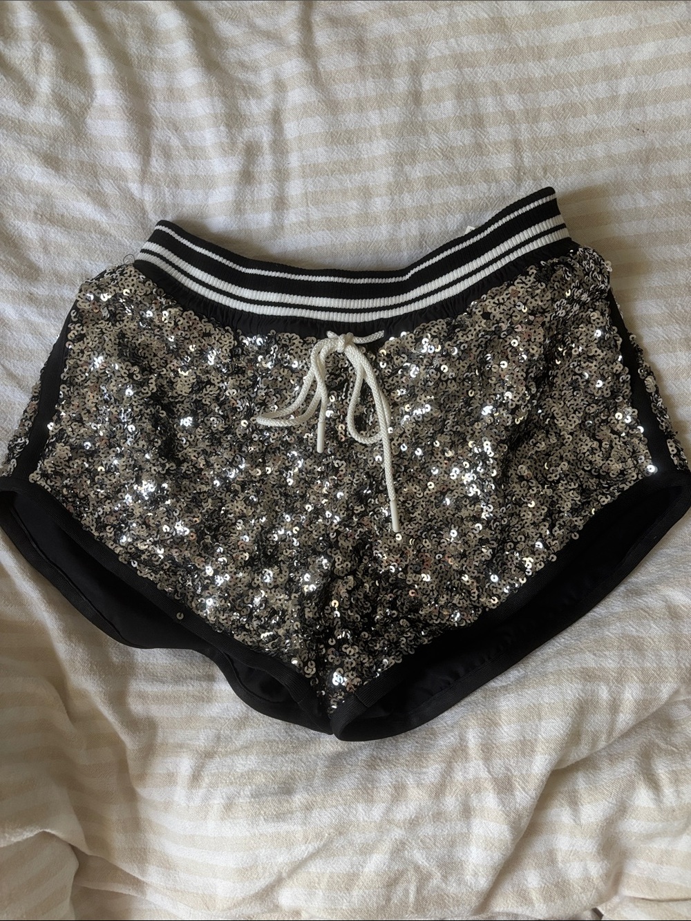 FP Movement by Free People Silver Sequin Athletic Shorts